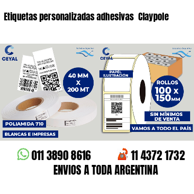 Etiquetas personalizadas adhesivas  Claypole