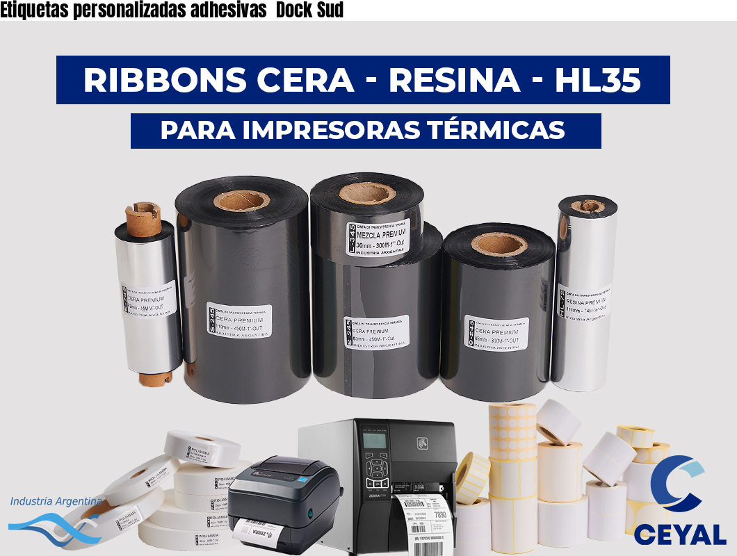 Etiquetas personalizadas adhesivas  Dock Sud