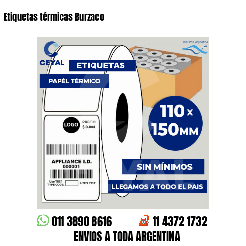 Etiquetas térmicas Burzaco