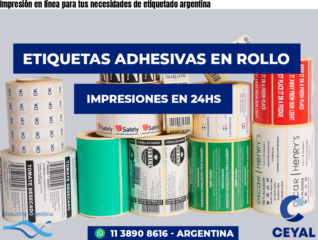 Impresión en línea para tus necesidades de etiquetado argentina