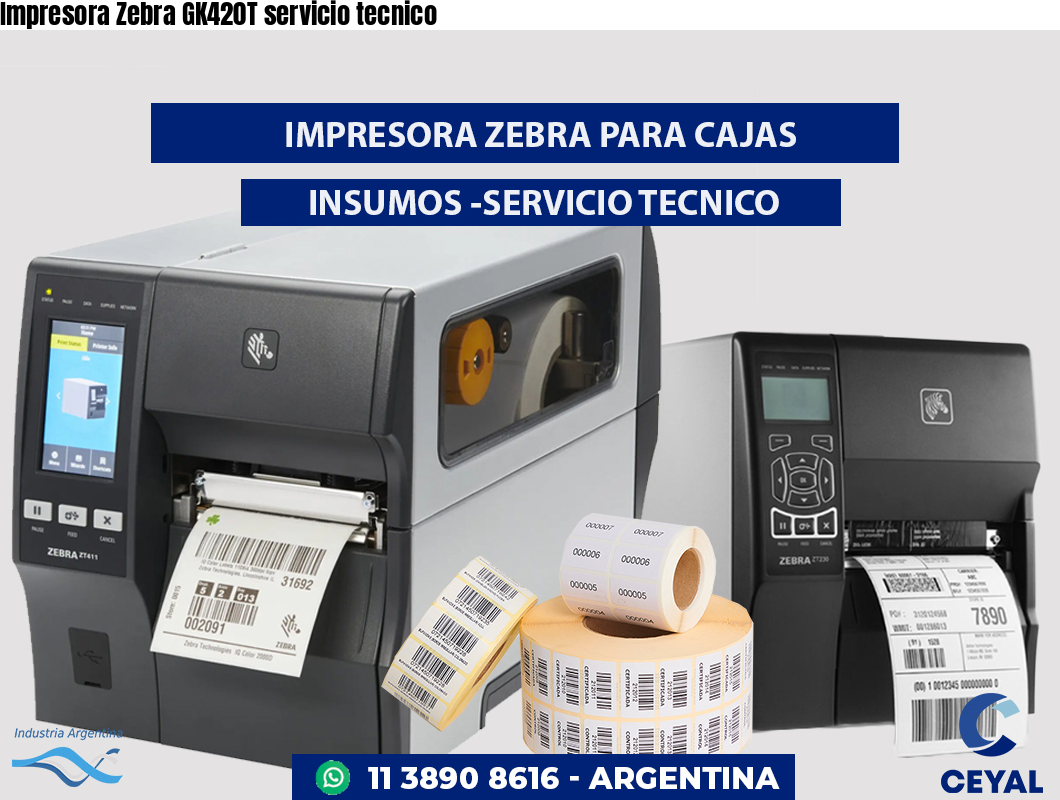 Impresora Zebra GK420T servicio tecnico