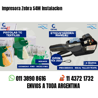 Impresora Zebra S4M instalacion