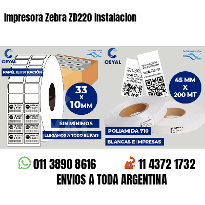 Impresora Zebra ZD220 instalacion