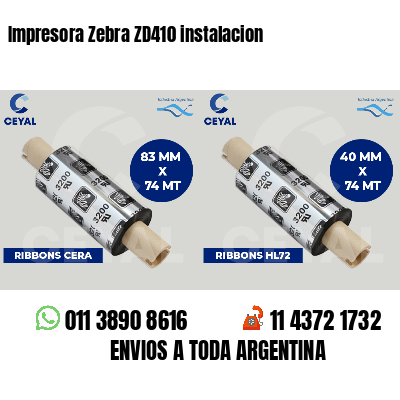 Impresora Zebra ZD410 instalacion