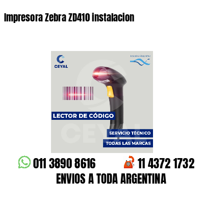 Impresora Zebra ZD410 instalacion