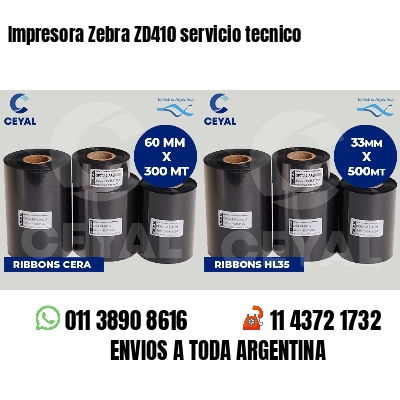 Impresora Zebra ZD410 servicio tecnico