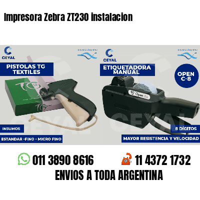 Impresora Zebra ZT230 instalacion