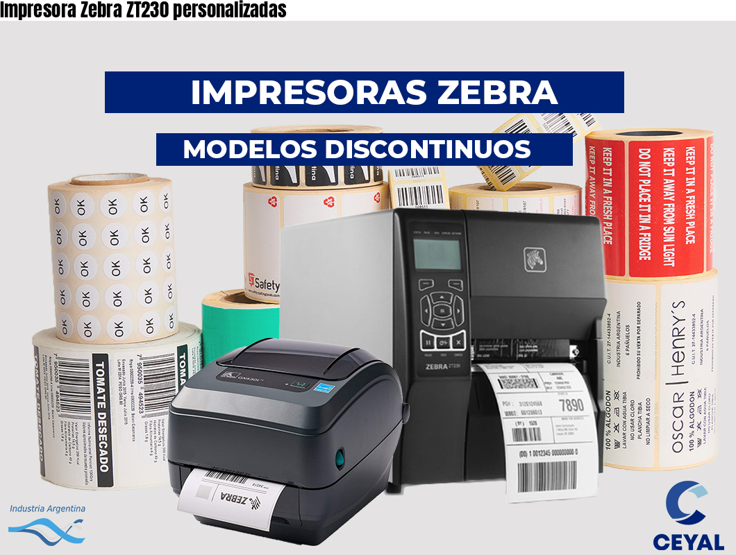Impresora Zebra ZT230 personalizadas