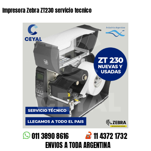 Impresora Zebra ZT230 servicio tecnico