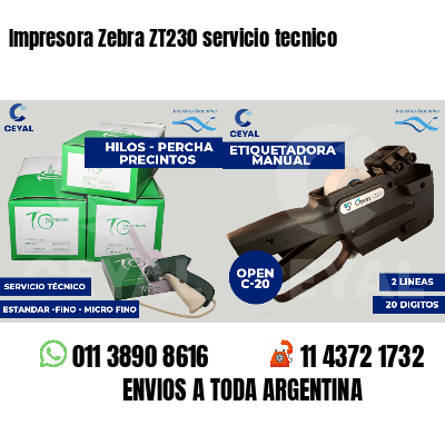 Impresora Zebra ZT230 servicio tecnico