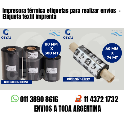 Impresora térmica etiquetas para realizar envios  - Etiqueta textil imprenta