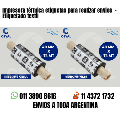 Impresora térmica etiquetas para realizar envios - Etiquetado textil