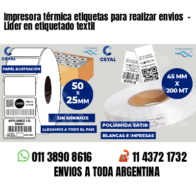 Impresora térmica etiquetas para realizar envios  - Líder en etiquetado textil