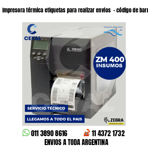 Impresora térmica etiquetas para realizar envios  – código de barra prendas