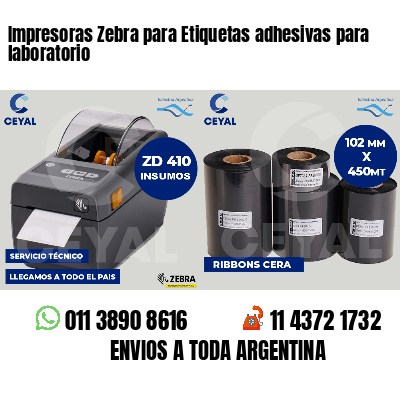 Impresoras Zebra para Etiquetas adhesivas para laboratorio