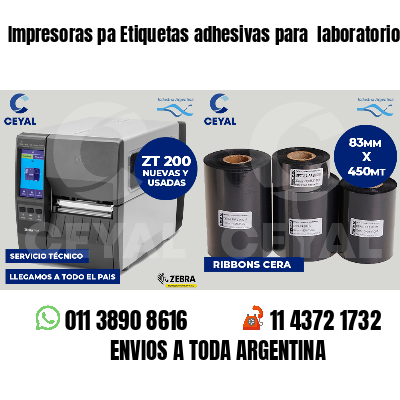 Impresoras pa Etiquetas adhesivas para laboratorio