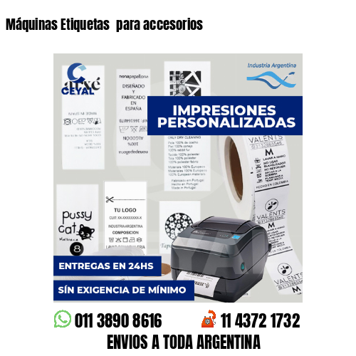 Máquinas Etiquetas para accesorios