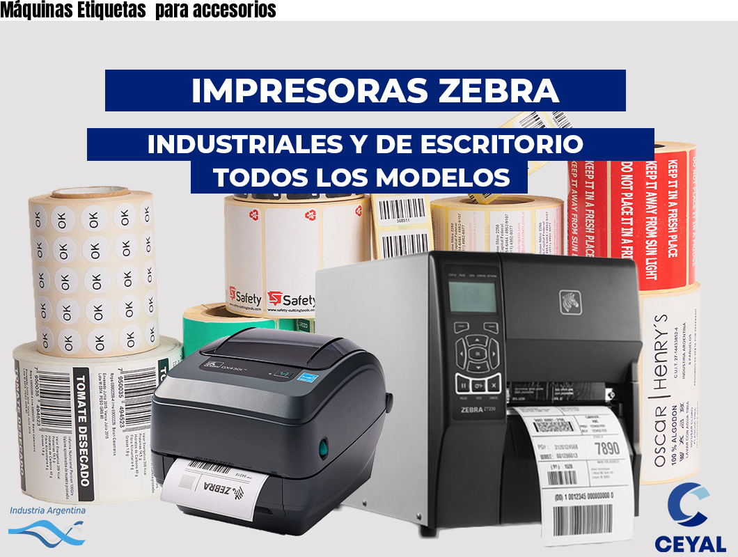 Máquinas Etiquetas para accesorios