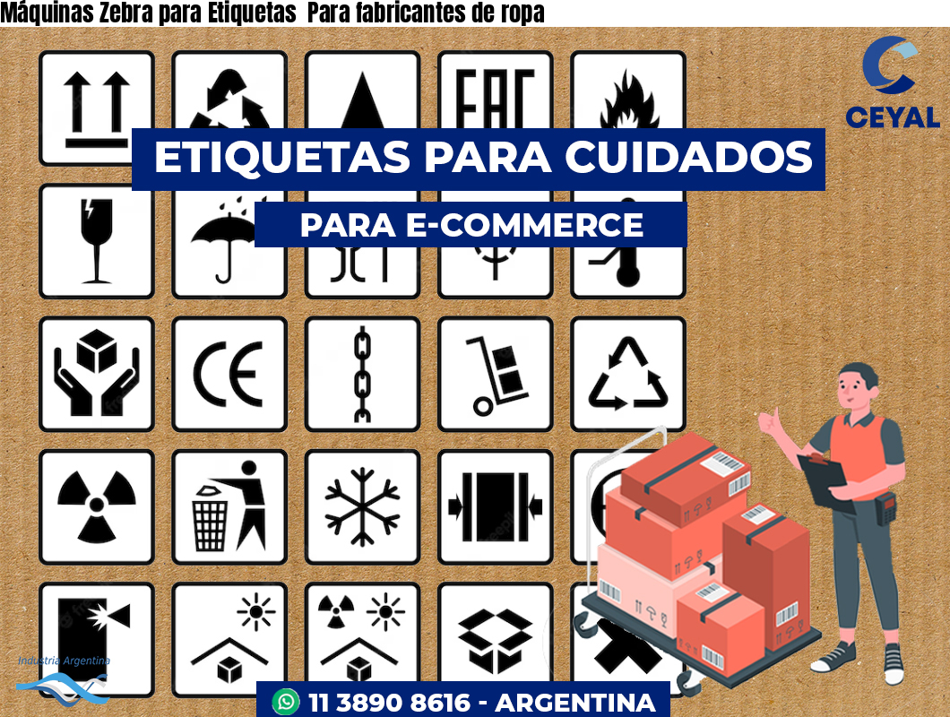 Máquinas Zebra para Etiquetas  Para fabricantes de ropa