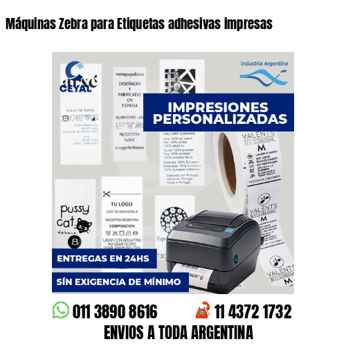 Máquinas Zebra para Etiquetas adhesivas impresas