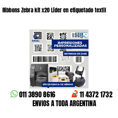 Ribbons Zebra kit x20 Líder en etiquetado textil