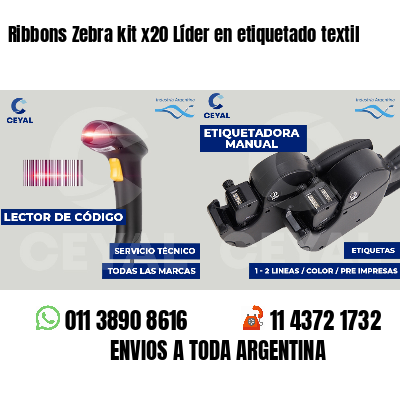 Ribbons Zebra kit x20 Líder en etiquetado textil