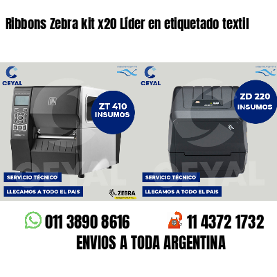 Ribbons Zebra kit x20 Líder en etiquetado textil