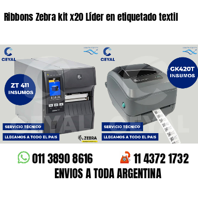 Ribbons Zebra kit x20 Líder en etiquetado textil