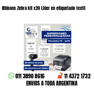 Ribbons Zebra kit x20 Líder en etiquetado textil