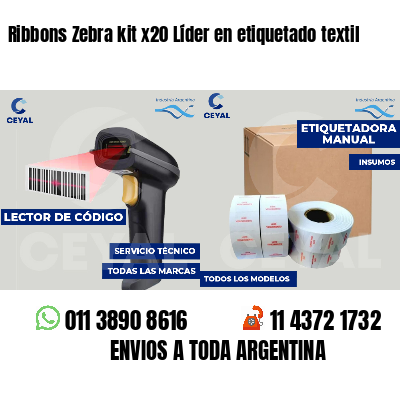 Ribbons Zebra kit x20 Líder en etiquetado textil