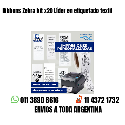 Ribbons Zebra kit x20 Líder en etiquetado textil