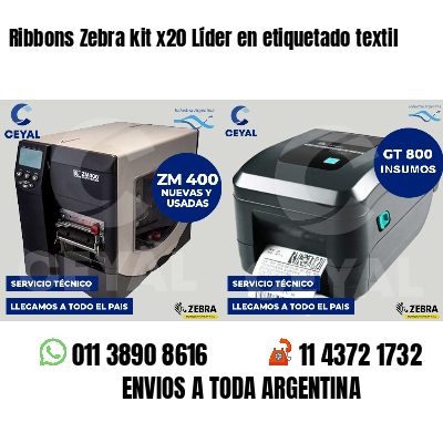Ribbons Zebra kit x20 Líder en etiquetado textil
