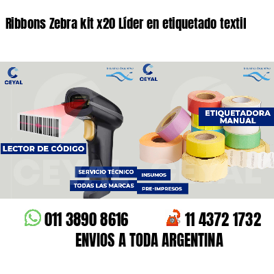 Ribbons Zebra kit x20 Líder en etiquetado textil