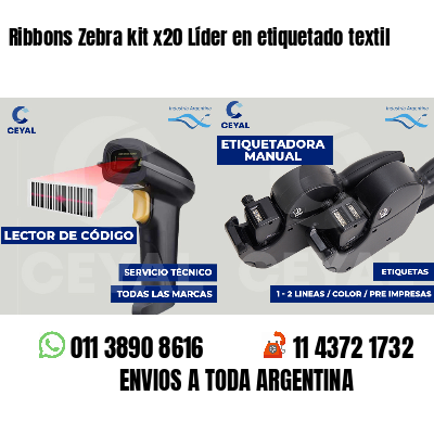 Ribbons Zebra kit x20 Líder en etiquetado textil