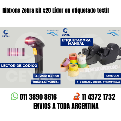 Ribbons Zebra kit x20 Líder en etiquetado textil