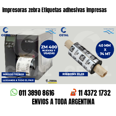 impresoras zebra Etiquetas adhesivas impresas