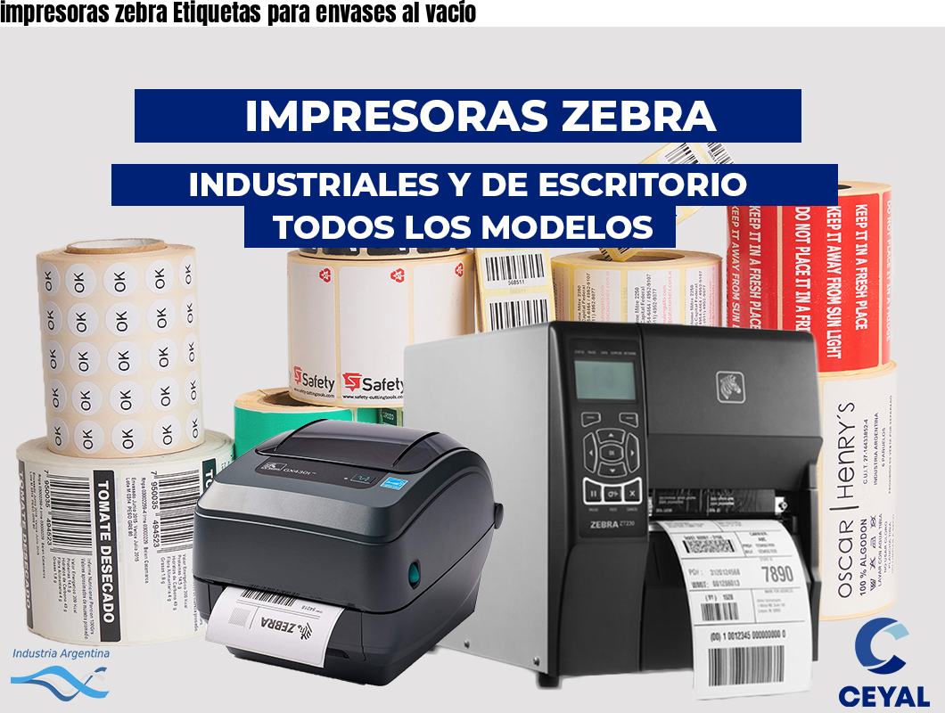 impresoras zebra Etiquetas para envases al vacío