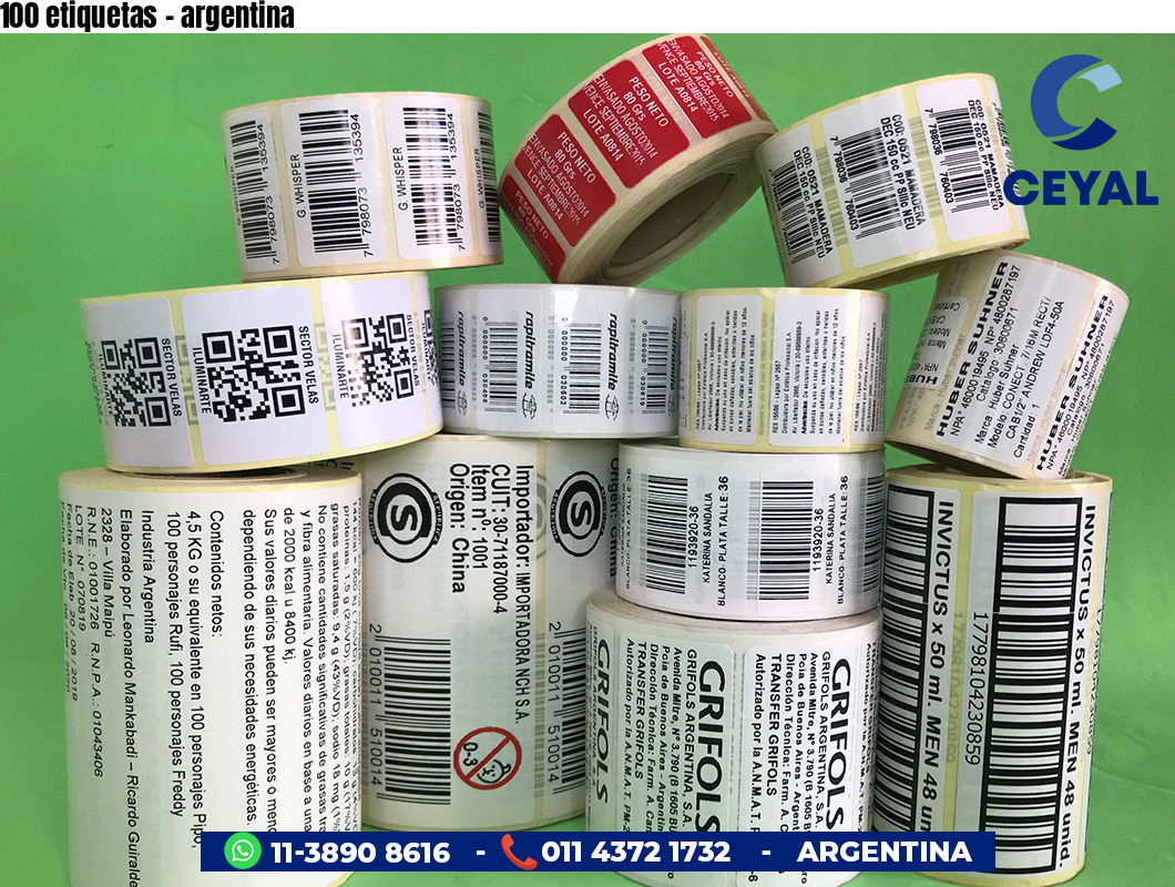 100 etiquetas - argentina