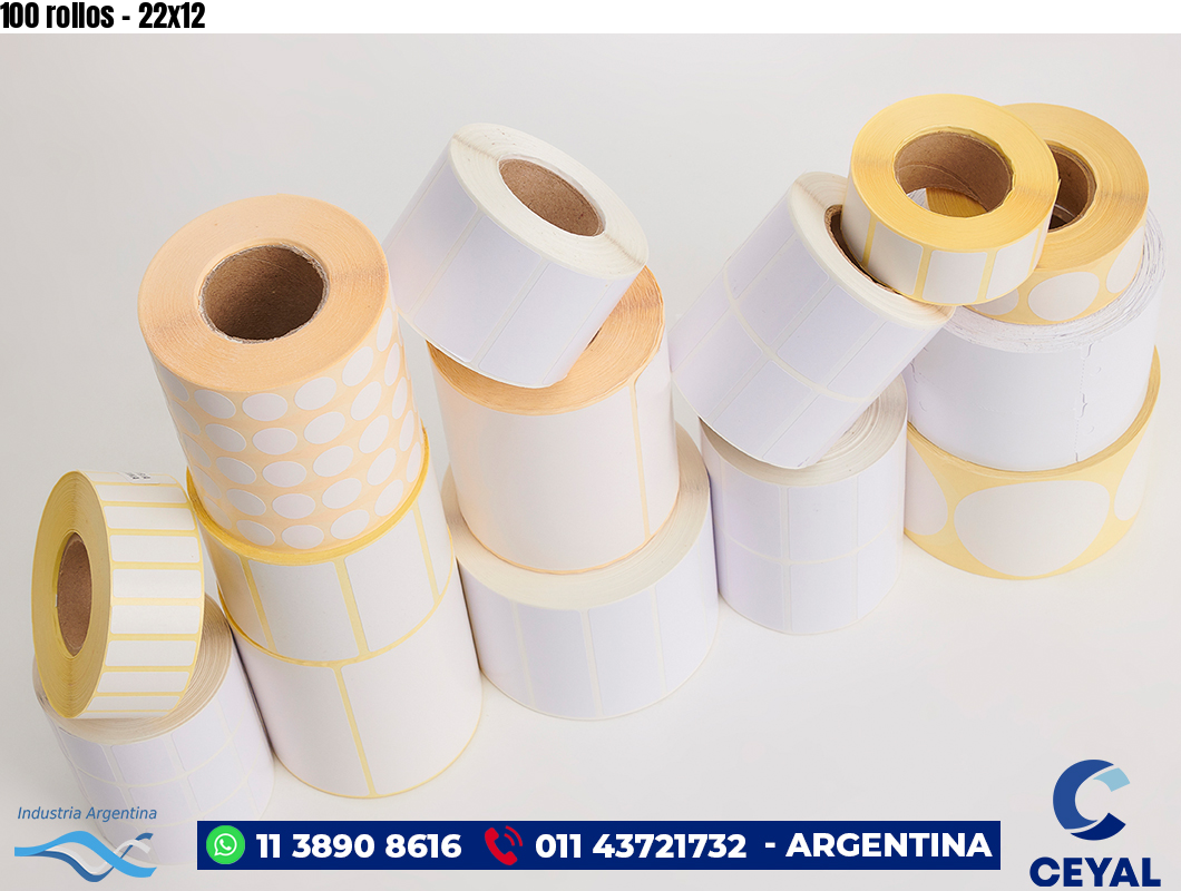100 rollos - 22x12