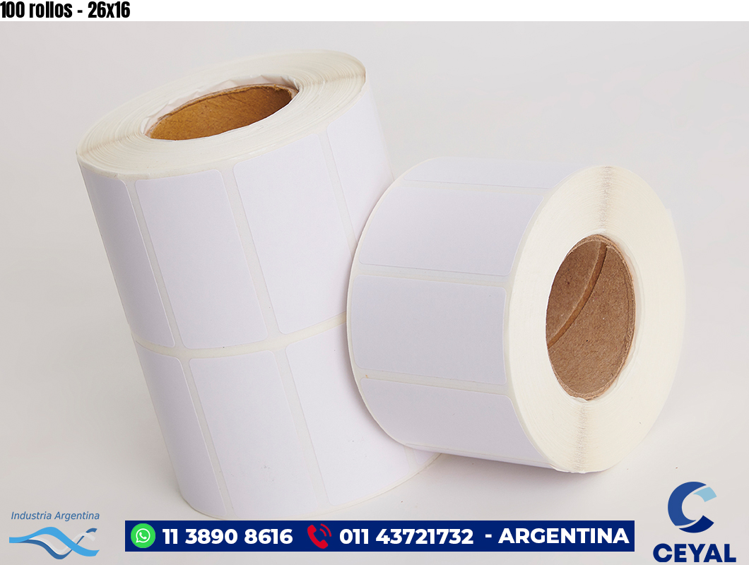 100 rollos - 26x16