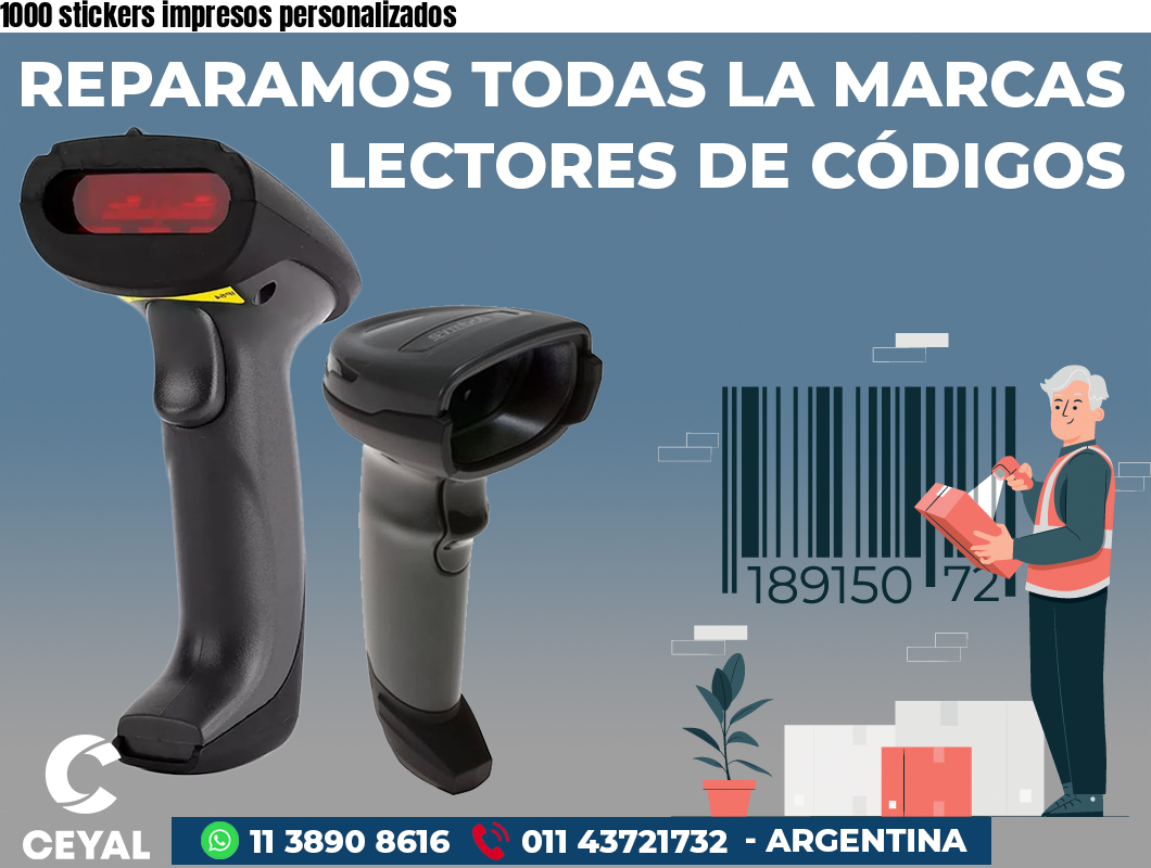 1000 stickers impresos personalizados