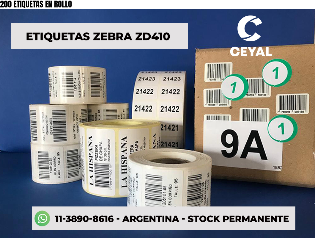200 ETIQUETAS EN ROLLO
