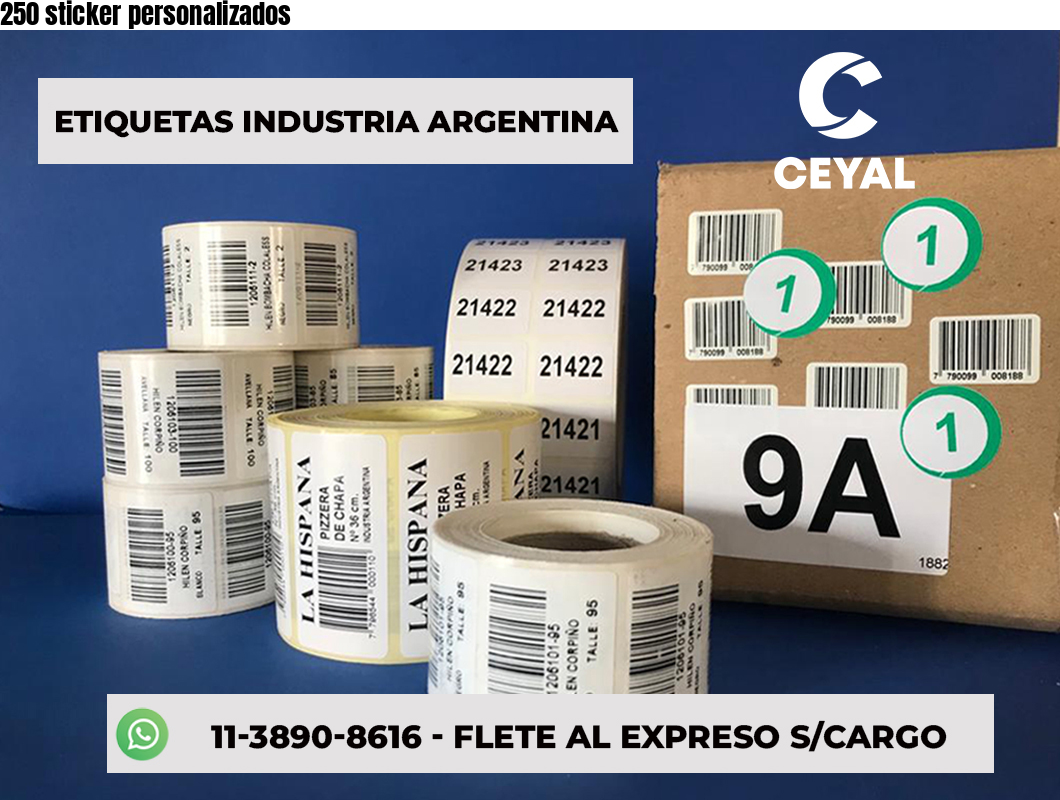 250 sticker personalizados