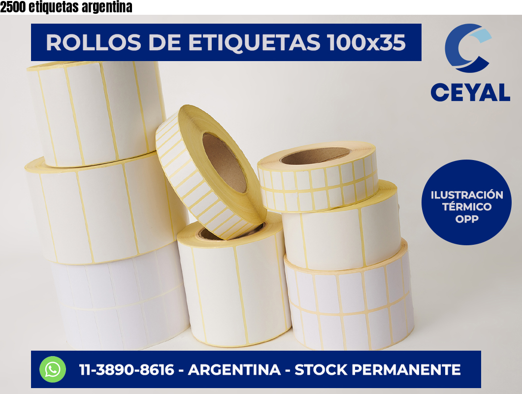 2500 etiquetas argentina