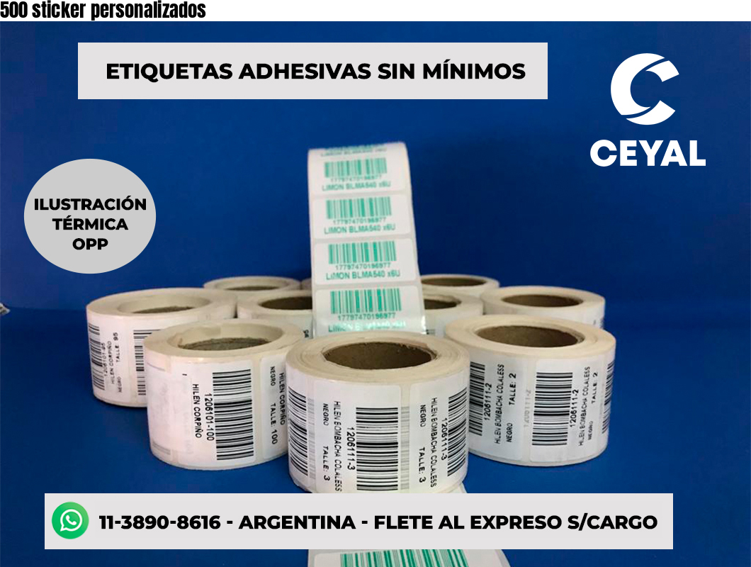 500 sticker personalizados