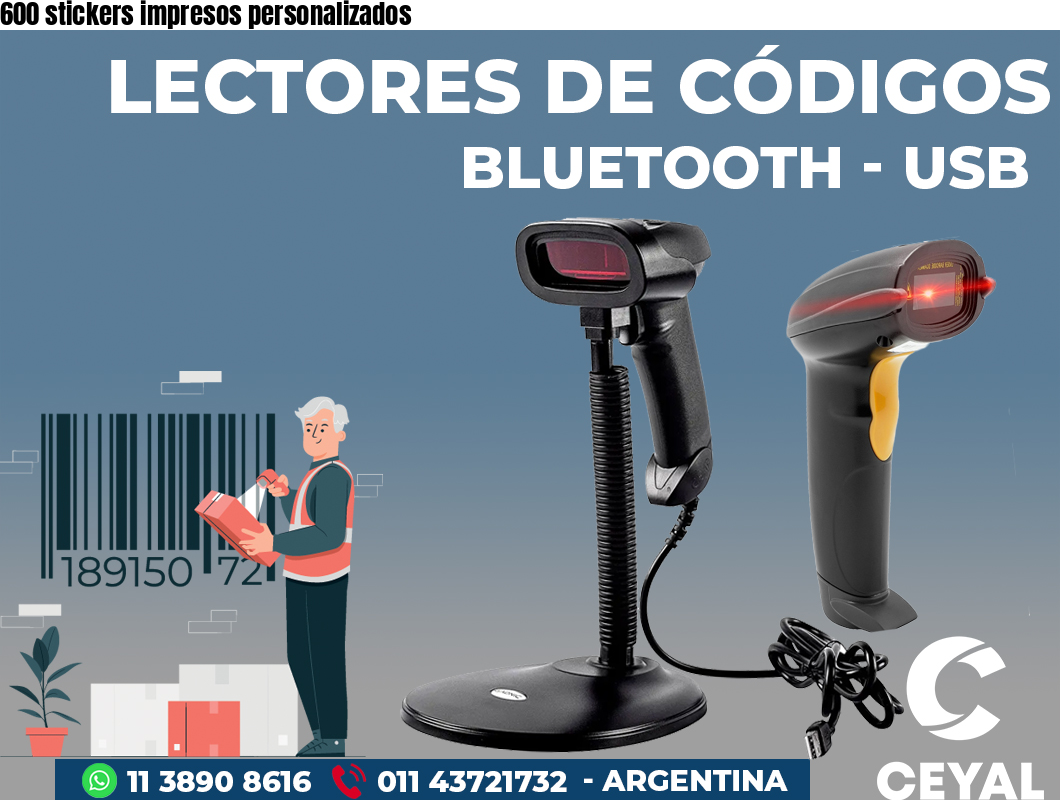 600 stickers impresos personalizados