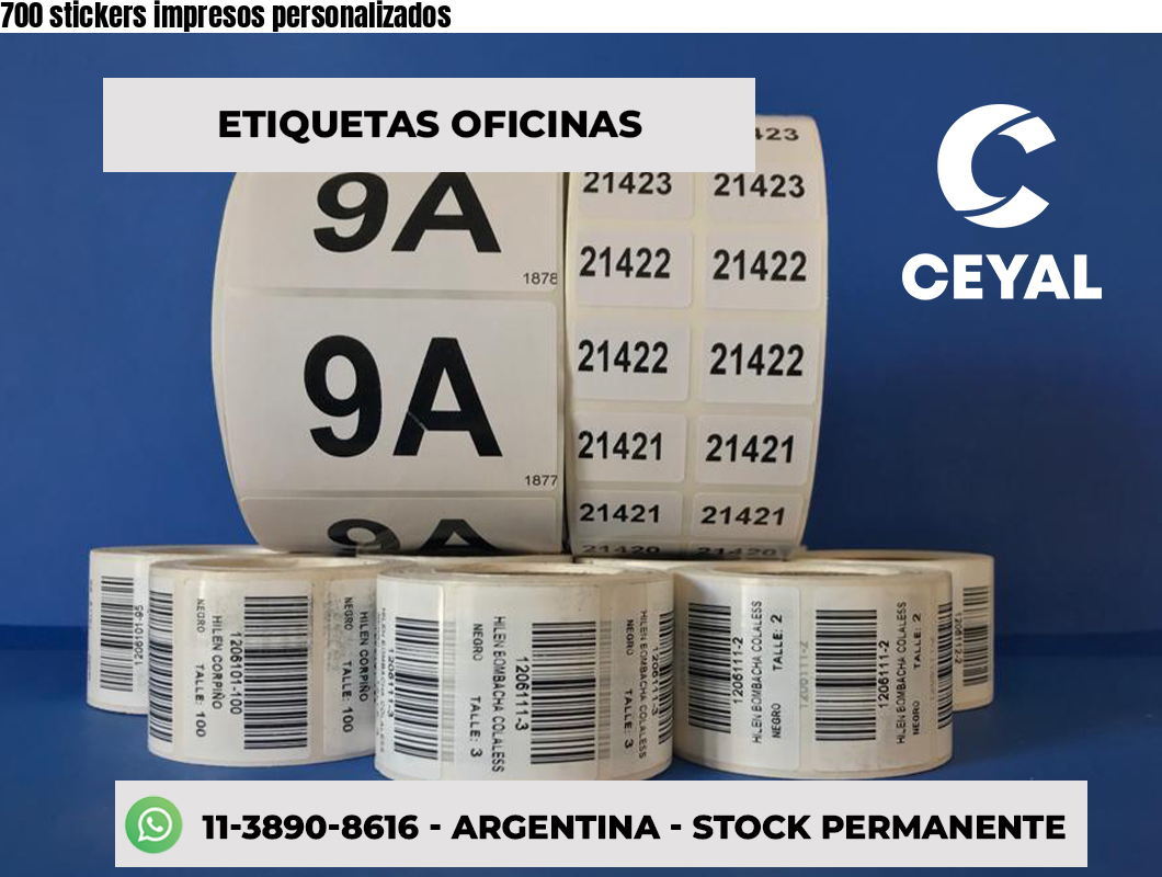 700 stickers impresos personalizados