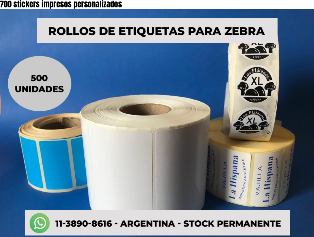 700 stickers impresos personalizados