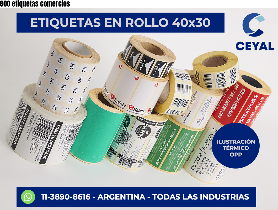 800 etiquetas comercios