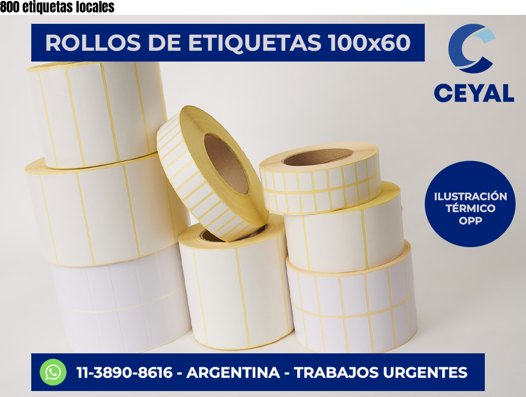 800 etiquetas locales